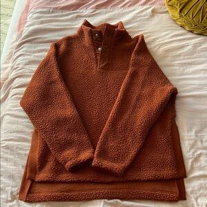 Cozy Brown Sherpa Pullover